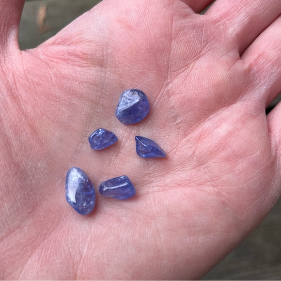 Tanzanite Small Tumbled Crystals Set Of 5 - Picture 5 of 7